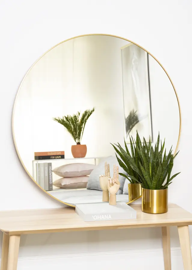 KAILA Apaļš Spogulis Edge Gold 110 cm Ø