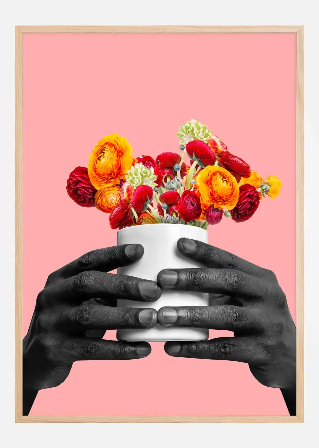 A cup of flowers Plakāts