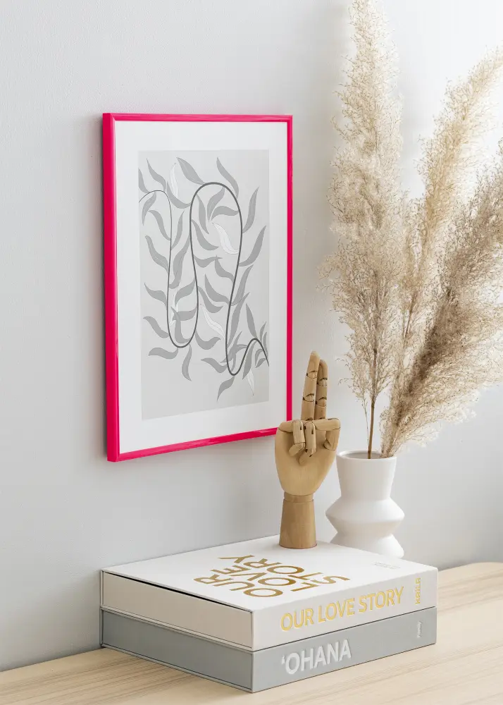 Rāmis New Lifestyle Hot Pink 70x100 cm - Paspartū Balts 62x93 cm