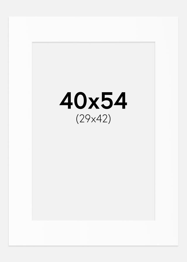 Paspartū Balts Standarts (Balts Kodols) 40x54 cm (29x42)