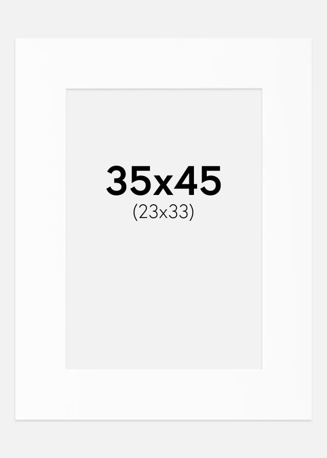 Paspartū Canson Balts Balta krāsota maliņa 35x45 cm (23x33)