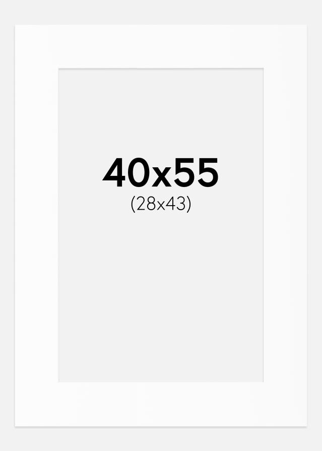 Paspartū Balts Standarts (Balts Kodols) 40x55 cm (28x43)