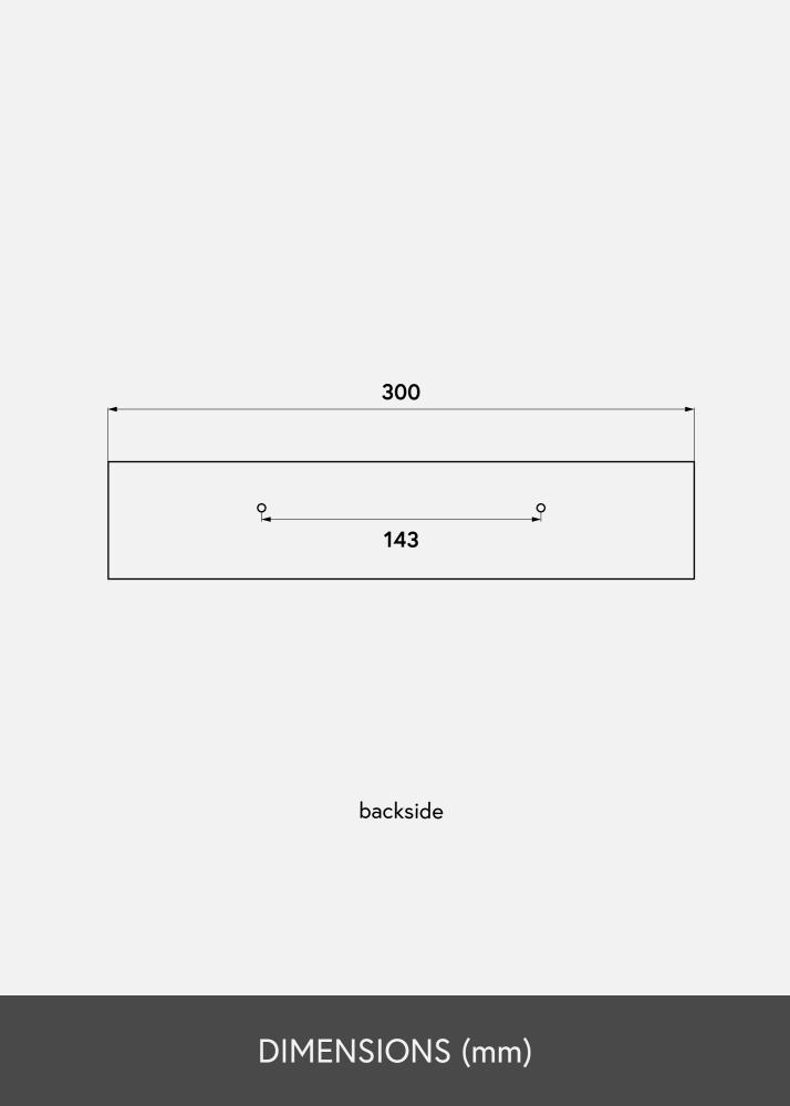 KAILA Attēlu plaukts Balts 30 cm