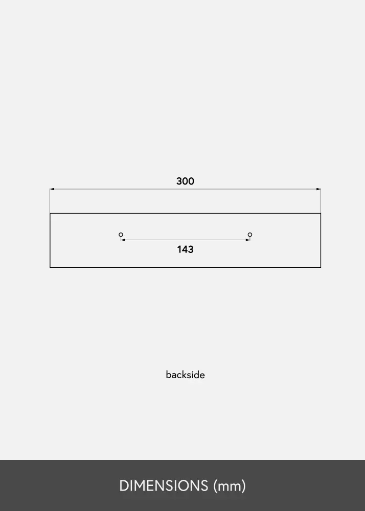 KAILA Attēlu plaukts Balts 30 cm