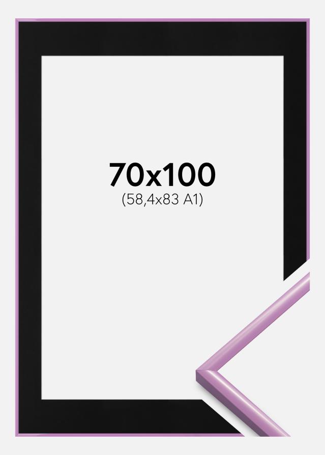 Rāmis New Lifestyle Gaiši violets 70x100 cm - Paspartū Melns 59,4x84 cm (A1)