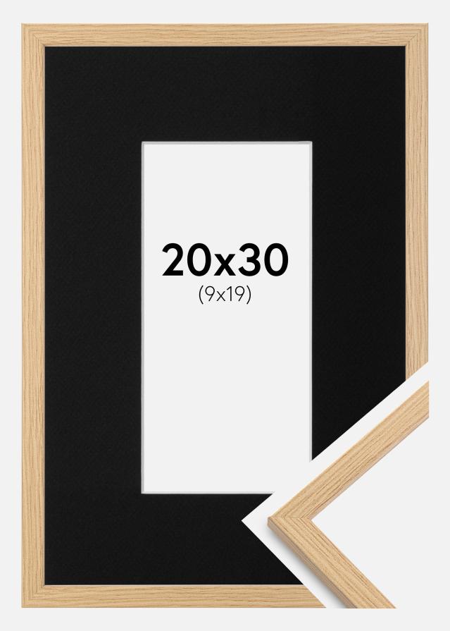 Rāmis Galant Ozols 20x30 cm - Paspartū Melns 10x20 cm