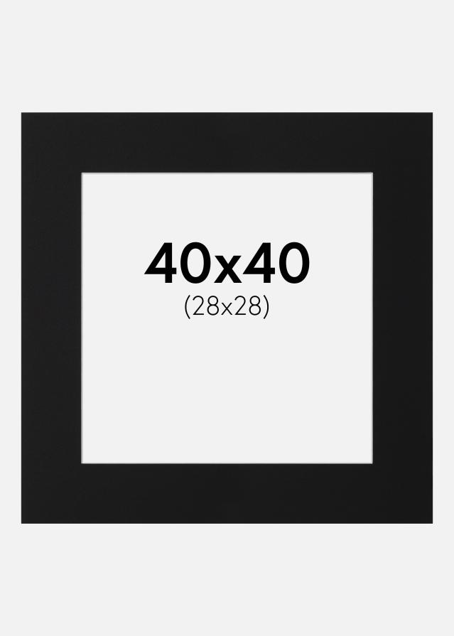 Paspartū Melns Standarts (Balts Kodols) 40x40 cm (28x28)