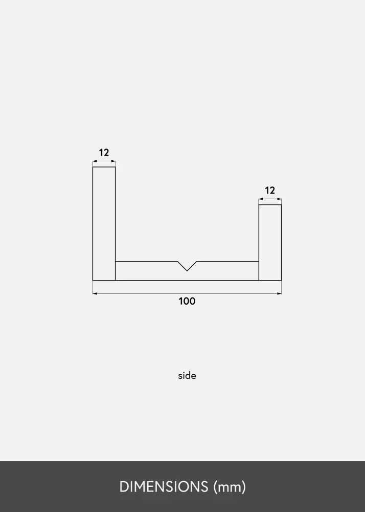 KAILA Attēlu plaukts Balts 30 cm