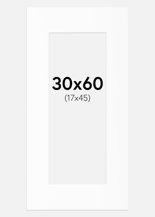 Paspartū Canson Balts Balta krāsota maliņa 30x60 cm (17x45)