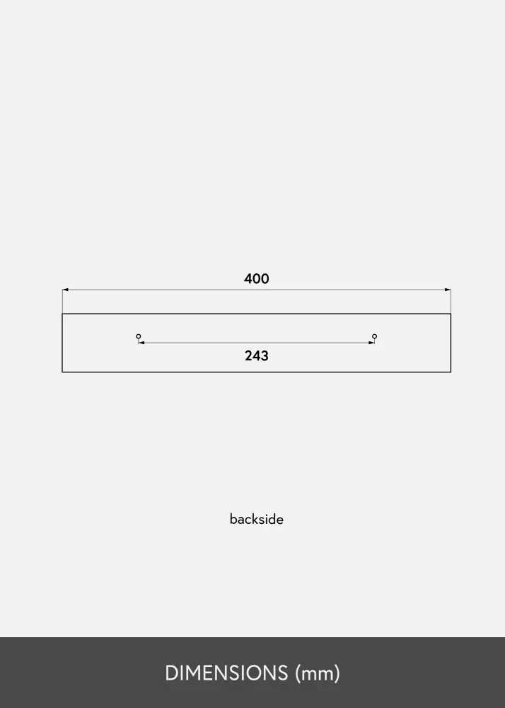 KAILA Attēlu plaukts Balts 40 cm