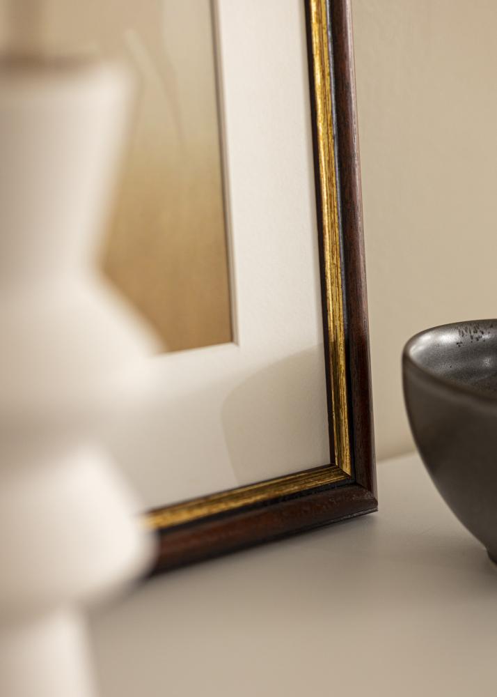 Rāmis Siljan brūns 55x55 cm - Paspartu Balts 17x17 Inches