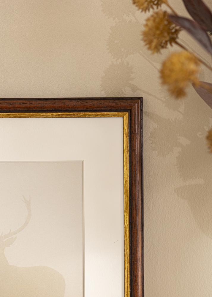 Rāmis Siljan brūns 55x55 cm - Paspartu Balts 17x17 Inches