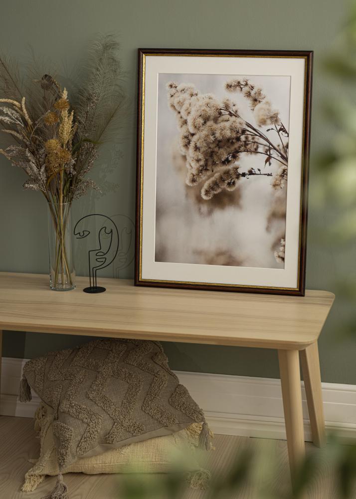 Rāmis Siljan brūns 55x55 cm - Paspartu Balts 17x17 Inches