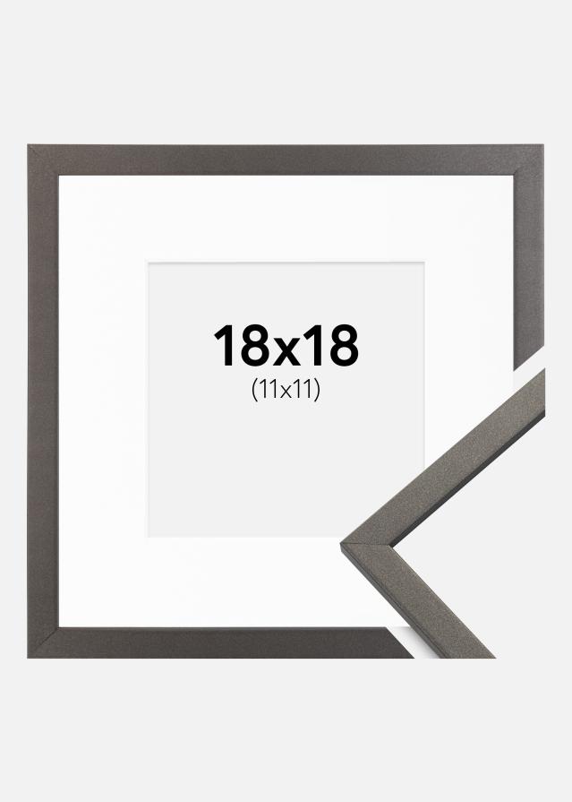 Rāmis Edsbyn Grafīts 18x18 cm - Paspartū Balts 12x12 cm
