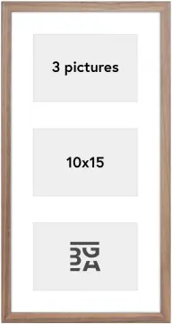 Edsbyn Kolāžas rāmis XIII Gaišs Valrieksts - 3 Bildes (10x15 cm)