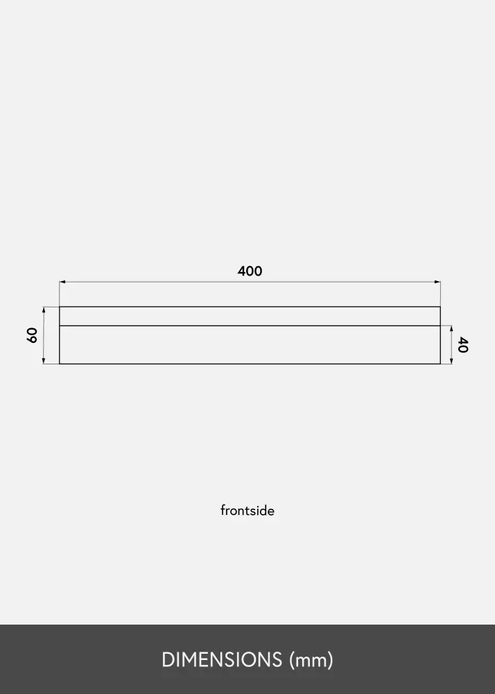 KAILA Attēlu plaukts Balts 40 cm