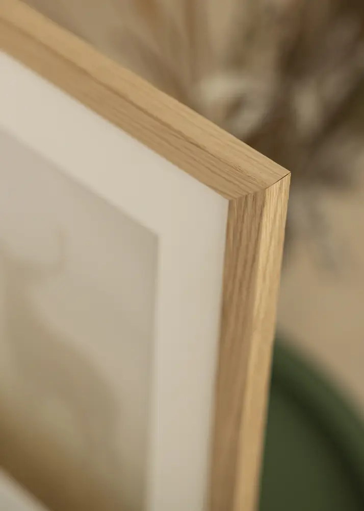 Rāmis Oak Wood 50x60 cm - Paspartū Balts 15x20 inches