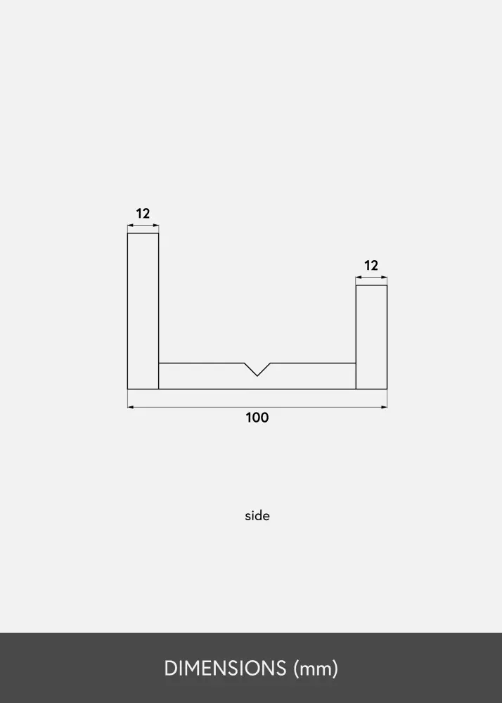 KAILA Attēlu plaukts Balts 40 cm