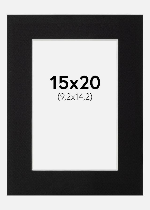 Paspartū Canson Melns Balta krāsota maliņa 15x20 cm (9,2x14,2)