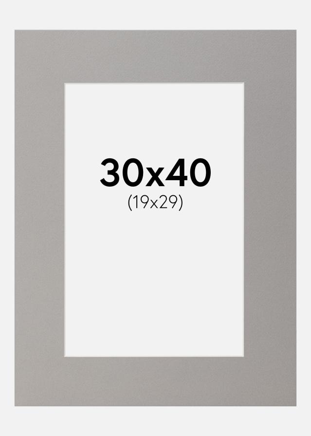 Paspartū Pelēks 30x40 cm (19x29)