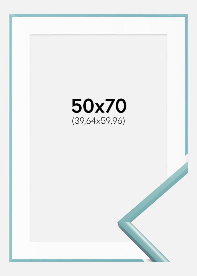 Rāmis New Lifestyle Tirkīzs 50x70 cm - Paspartū Balts 16x24 inches