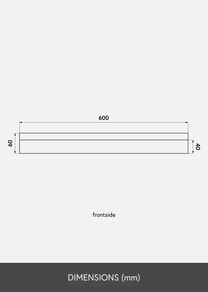 KAILA Attēlu plaukts masīvkoks 60 cm