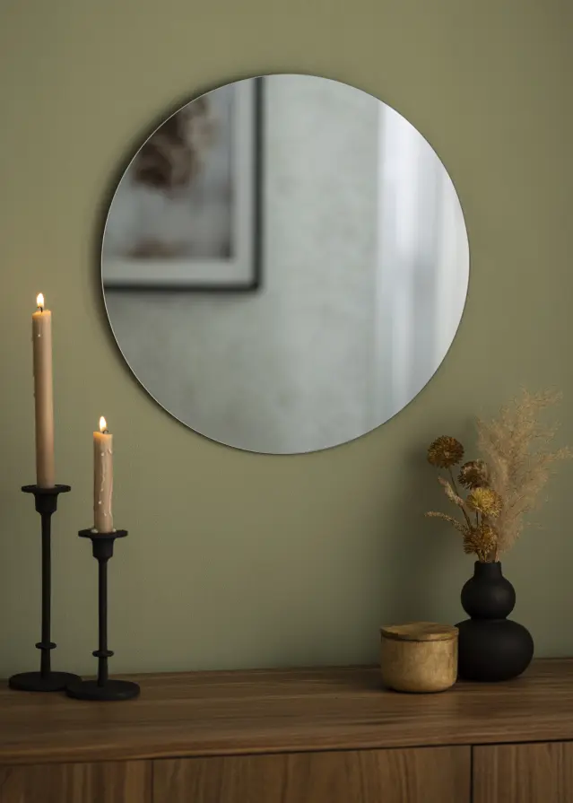 KAILA Apaļš Spogulis Smoked Grey 50 cm Ø