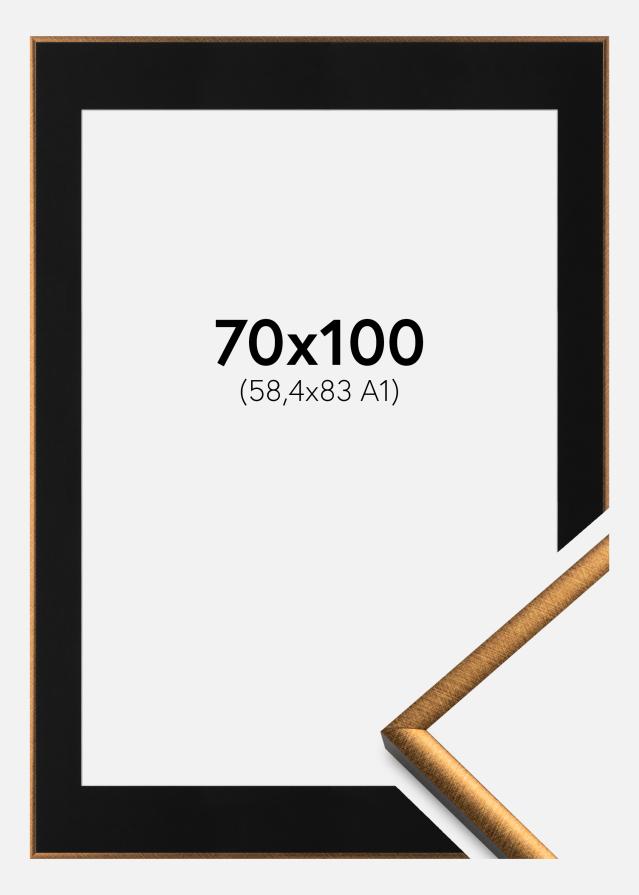 Rāmis New Lifestyle Bronza 70x100 cm - Paspartū Melns 59,4x84 cm (A1)