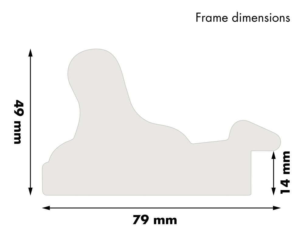 Rāmis Birka Premium Zelta 42x70 cm