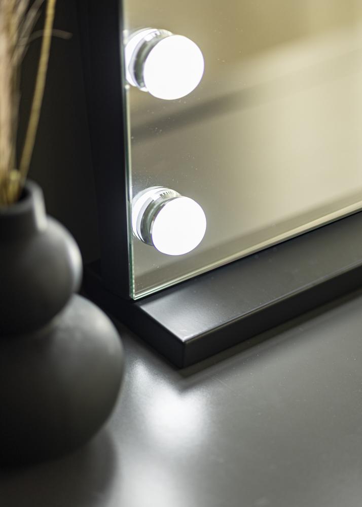 KAILA Kosmētikas spogulis Base LED 14 Melns 56x46 cm