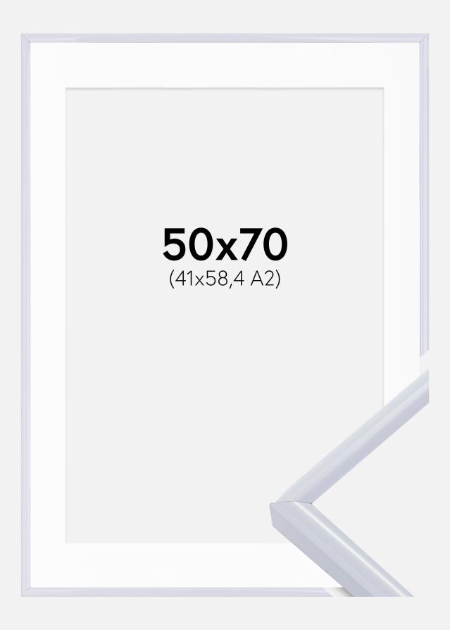 Rāmis Victoria Balts 50x70 cm - Paspartū Balts 42x59,4 cm (A2)