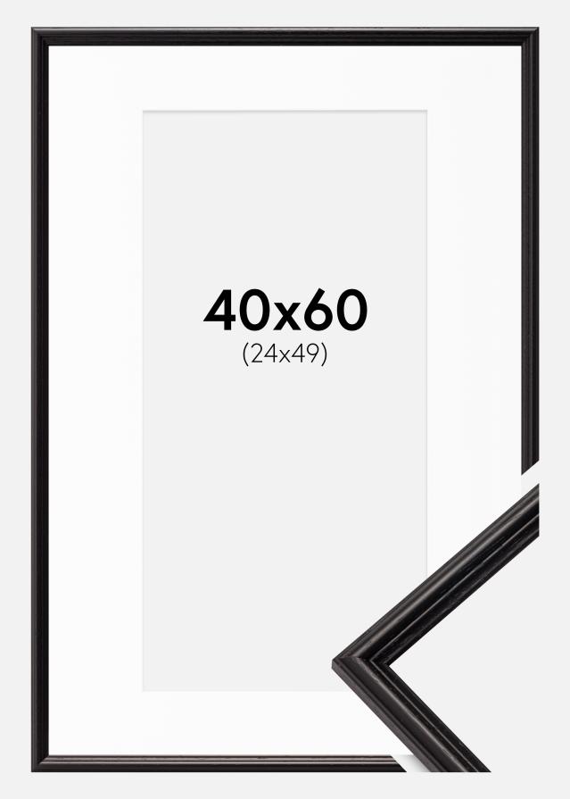 Rāmis Horndal Melns 40x60 cm - Paspartū Balts 25x50 cm