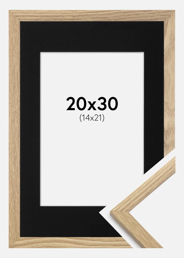 Rāmis Trendy Ozols 20x30 cm - Paspartū Melns 15x22 cm