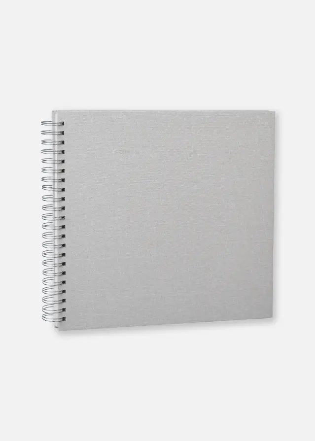 Base Line Kanvas Wire-O Bēšs 30x30 cm (50 Balti Lappuses / 25 loksnes)