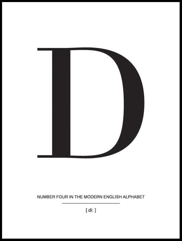 Letter D Plakāts
