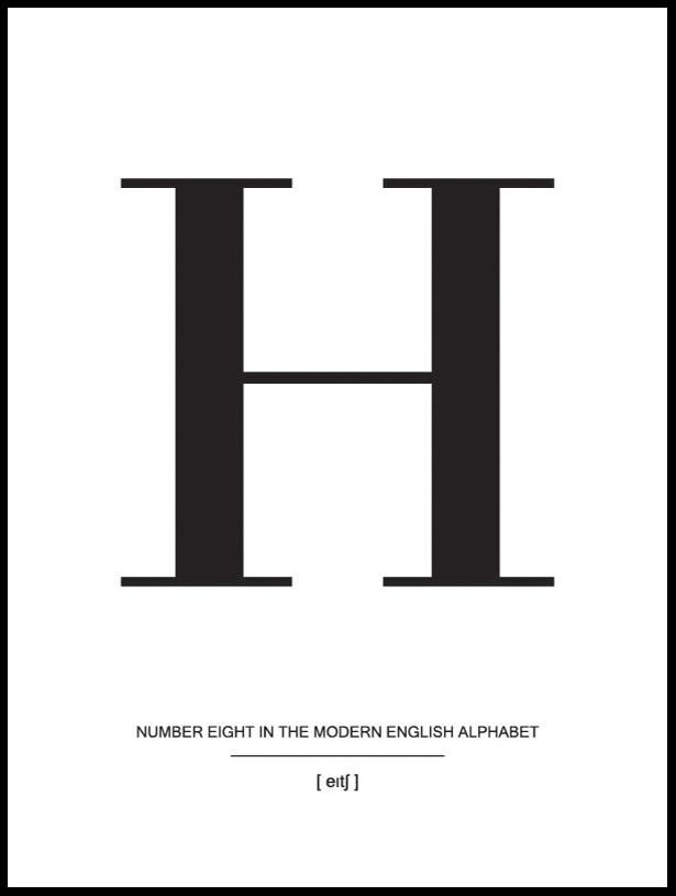 Letter H Plakāts
