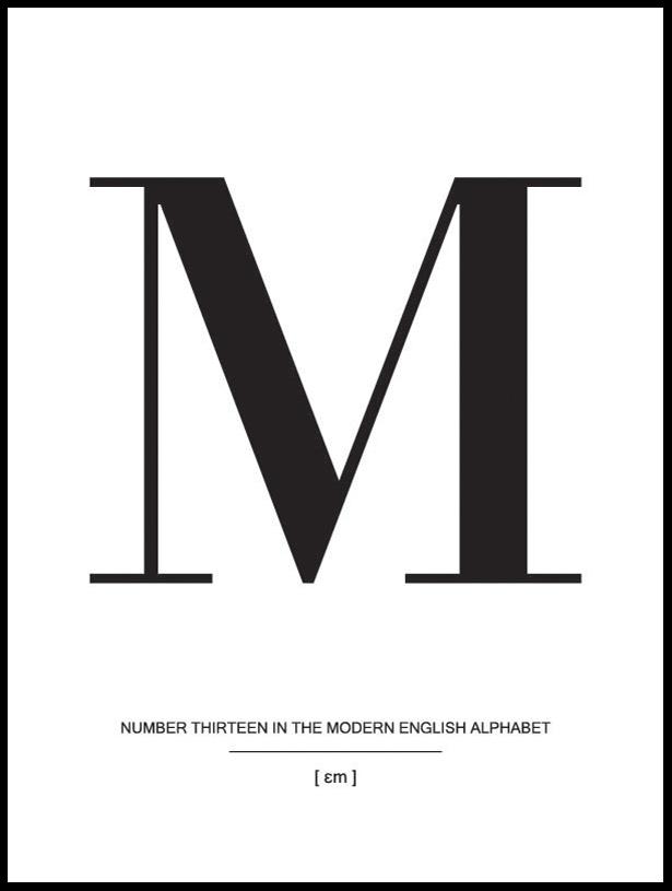 Letter M Plakāts