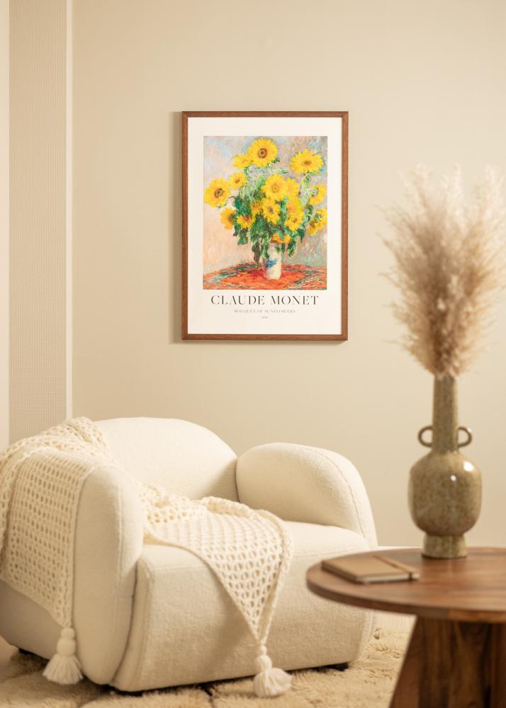 Rāmis Hermes Teak 60x90 cm - Paspartu Balts 50x75 cm