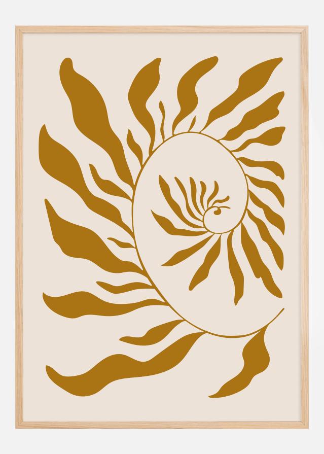 Flower Art Brown Plakāts