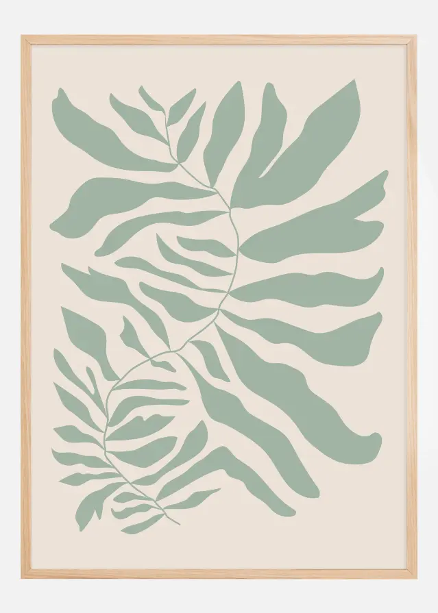 Flower Art Green Plakāts