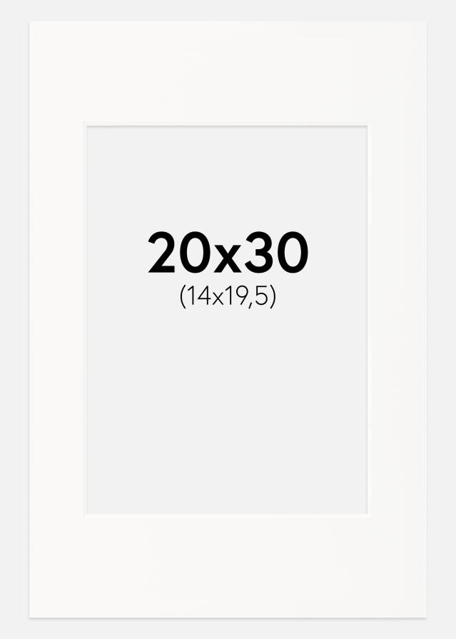 Paspartū Offwhite Balta krāsota maliņa 20x30 cm (14x19,5)