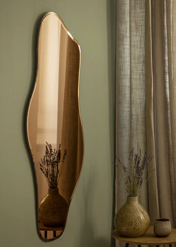 Spogulis Wave Rose Gold 55x110 cm