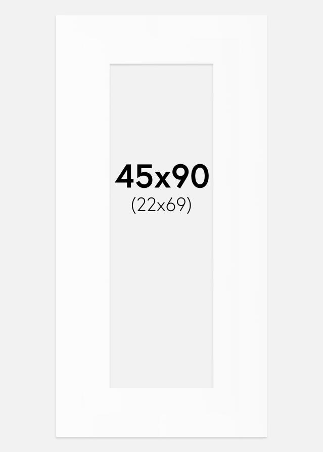 Paspartū Balts Standarts (Balts Kodols) 45x90 cm (22x69)