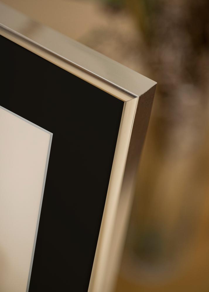 Rāmis Alumīnijs Pelēki Zlansēts 70x100 cm - Paspartū Melns 62x85 cm