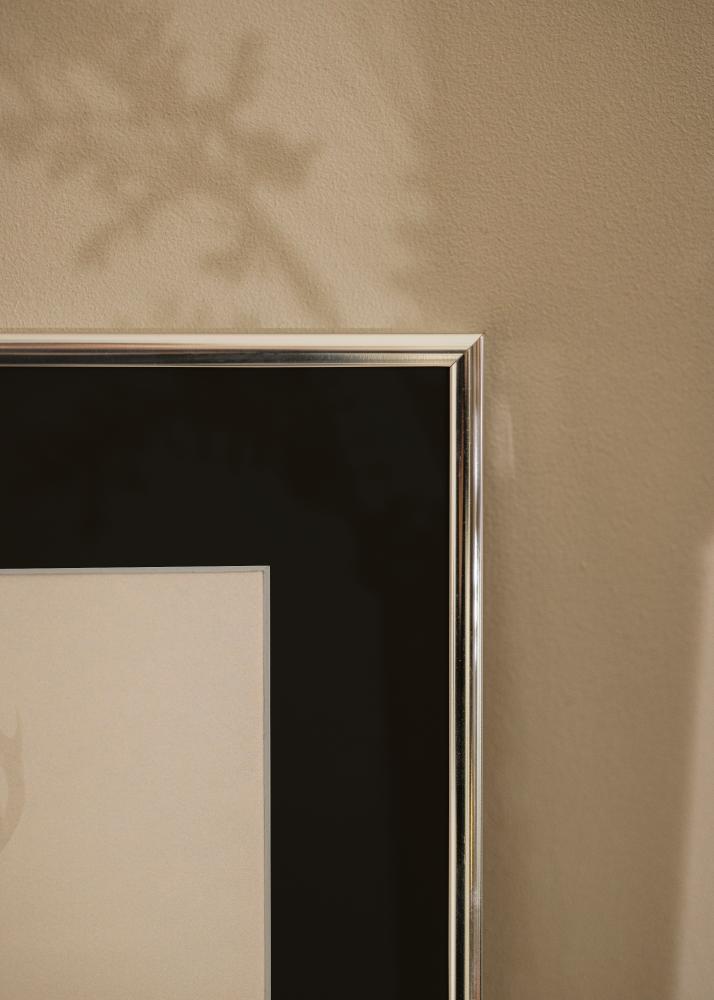 Rāmis Alumīnijs Pelēki Zlansēts 70x100 cm - Paspartū Melns 62x85 cm