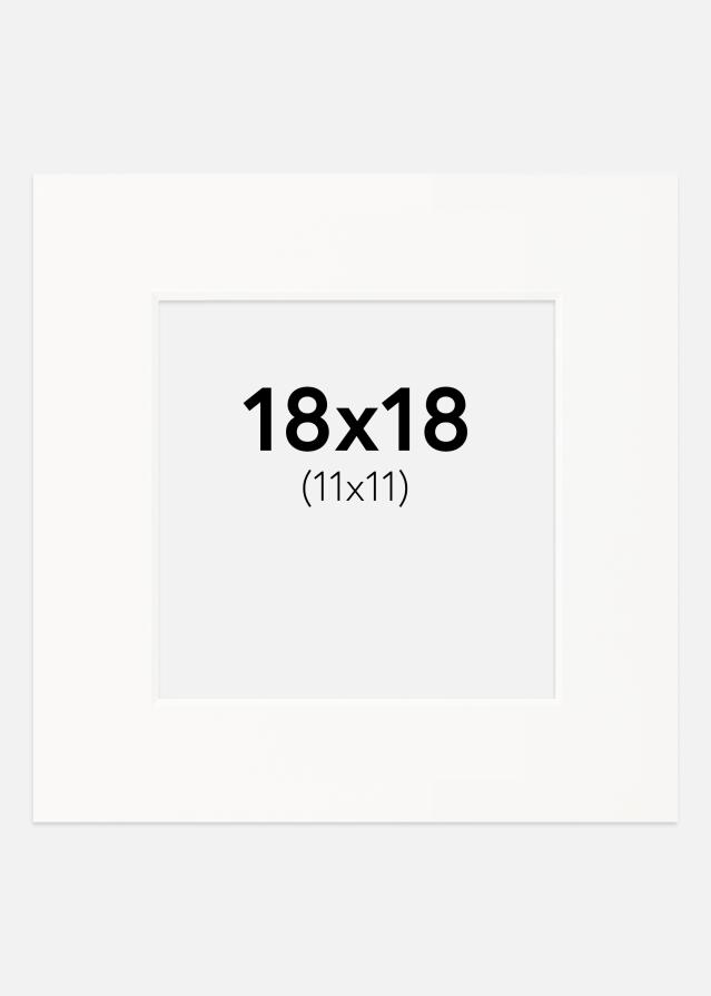 Paspartū Offwhite Balta krāsota maliņa 18x18 cm (11x11)