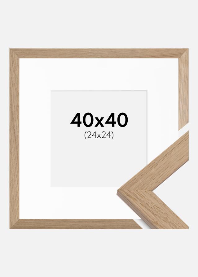 Rāmis Trendline Ozols 40x40 cm - Paspartū Balts 25x25 cm