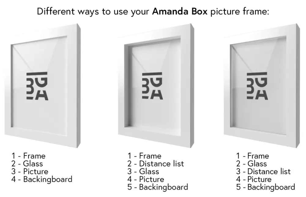 Rāmis Amanda Box Balts - Jebkurš izmērs