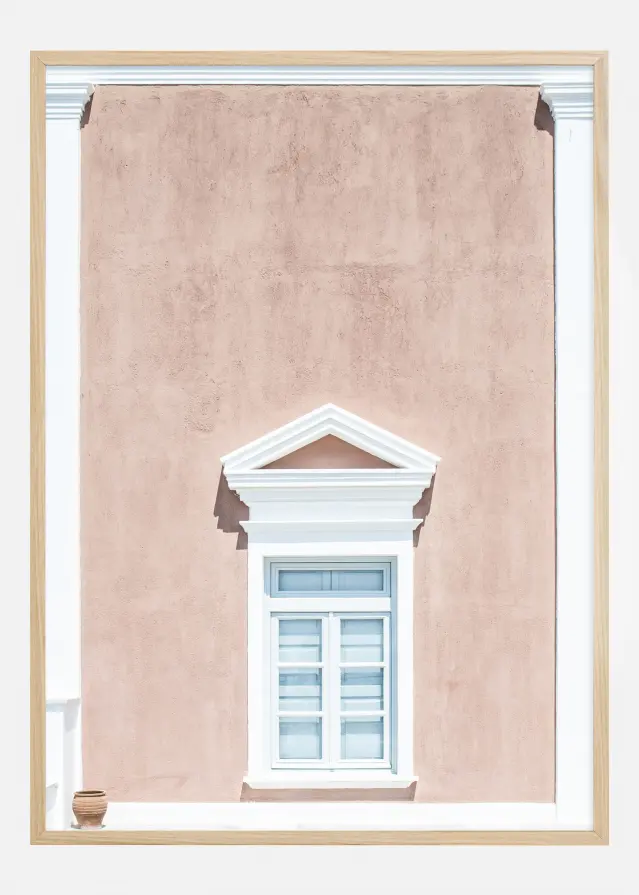 Pink wall and a pediment Plakāts
