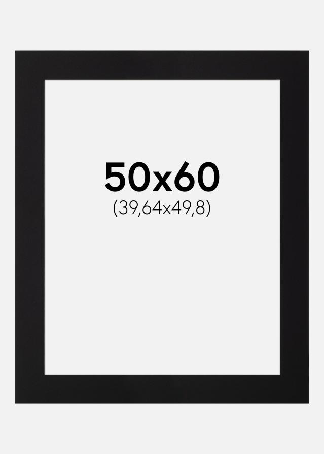 Paspartū Melns Standarts Balta krāsota maliņa 50x60 cm (39,64x49,8)